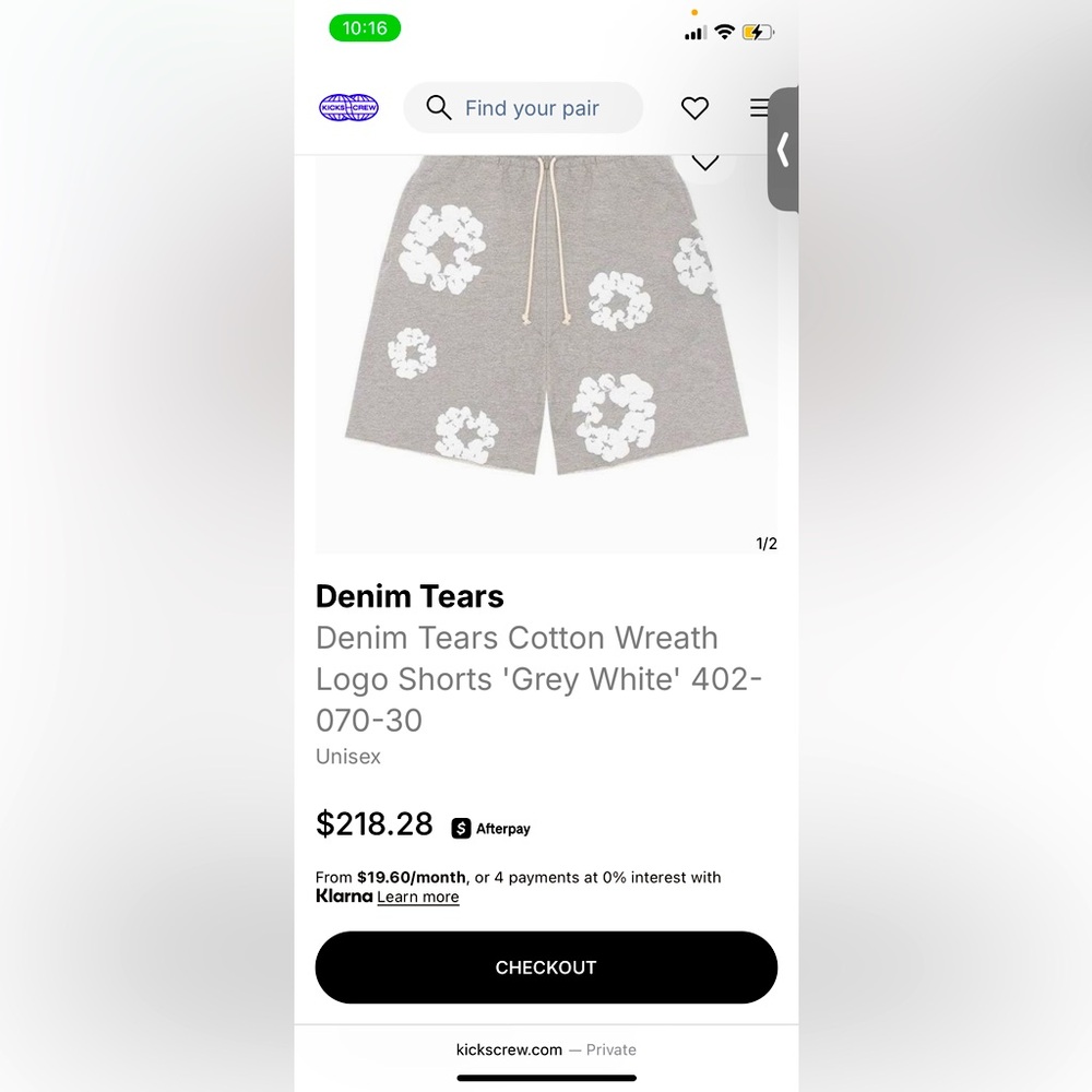 Gray Skirt with White Floral Design